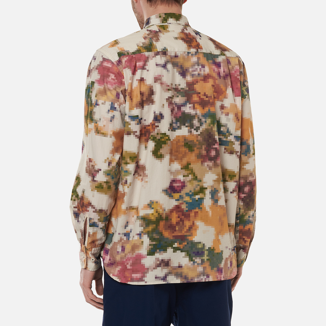 Universal Works Мужская рубашка Humber Pixel Flower