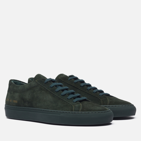 Мужские кроссовки Common Projects Achilles Tonal Suede, цвет зелёный, размер 45 EU