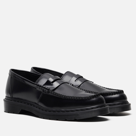 Мужские ботинки лоферы Dr. Martens Penton Polished Smooth, цвет чёрный, размер 45 EU