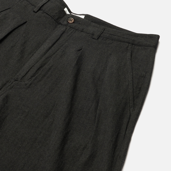Мужские брюки Universal Works Double Pleat Herringbone Cotton Charcoal