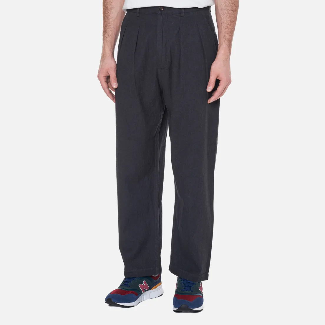 Universal Works Мужские брюки Double Pleat Herringbone Cotton