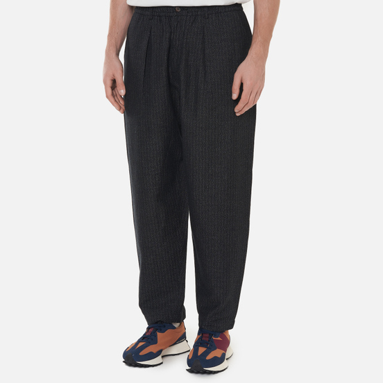 Мужские брюки Universal Works Pleated Track Kharma Cotton Black