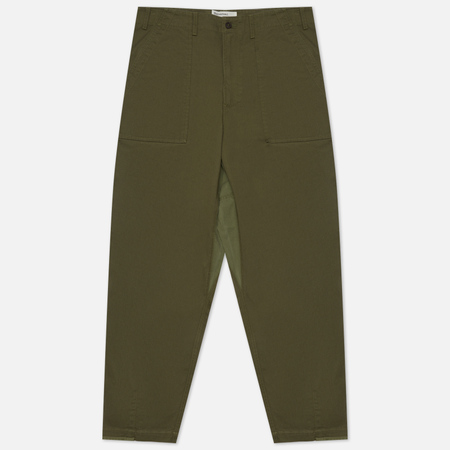 Мужские брюки Universal Works Patched Mil Fatigue Twill Mix, цвет оливковый, размер 32