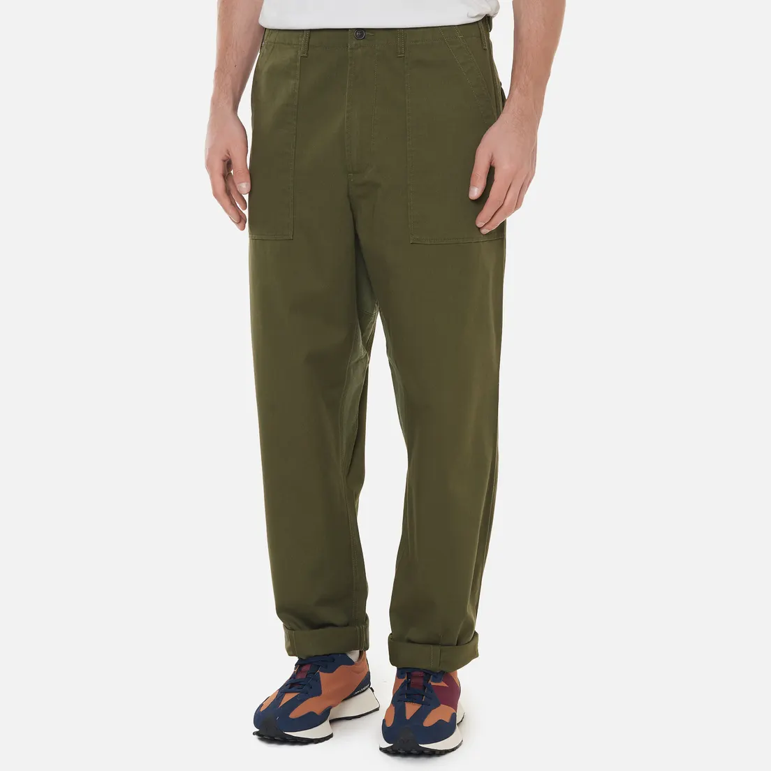 Universal Works Мужские брюки Patched Mil Fatigue Twill Mix