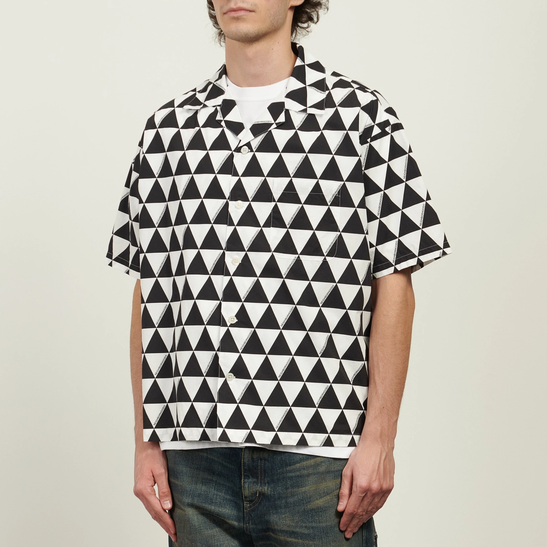 Neighborhood Мужская рубашка Triangle Pattern Hawaiian