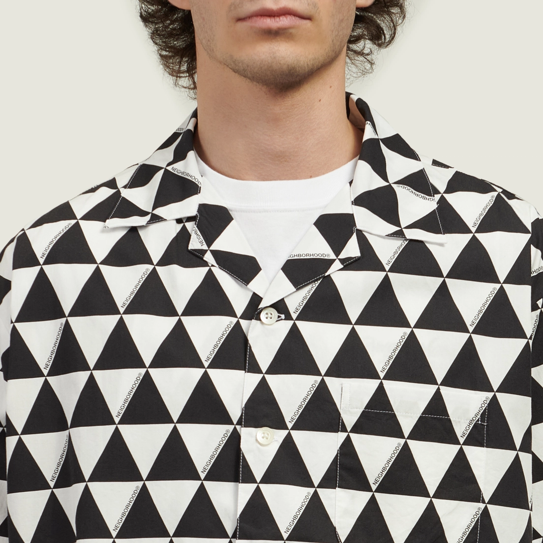 Neighborhood Мужская рубашка Triangle Pattern Hawaiian