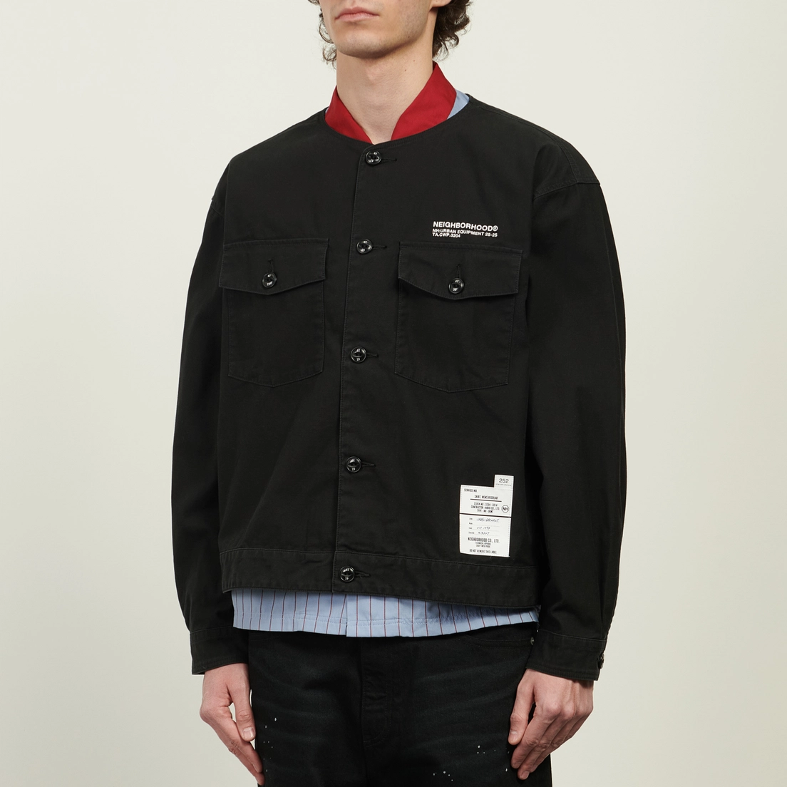 Neighborhood Мужская рубашка No Collar