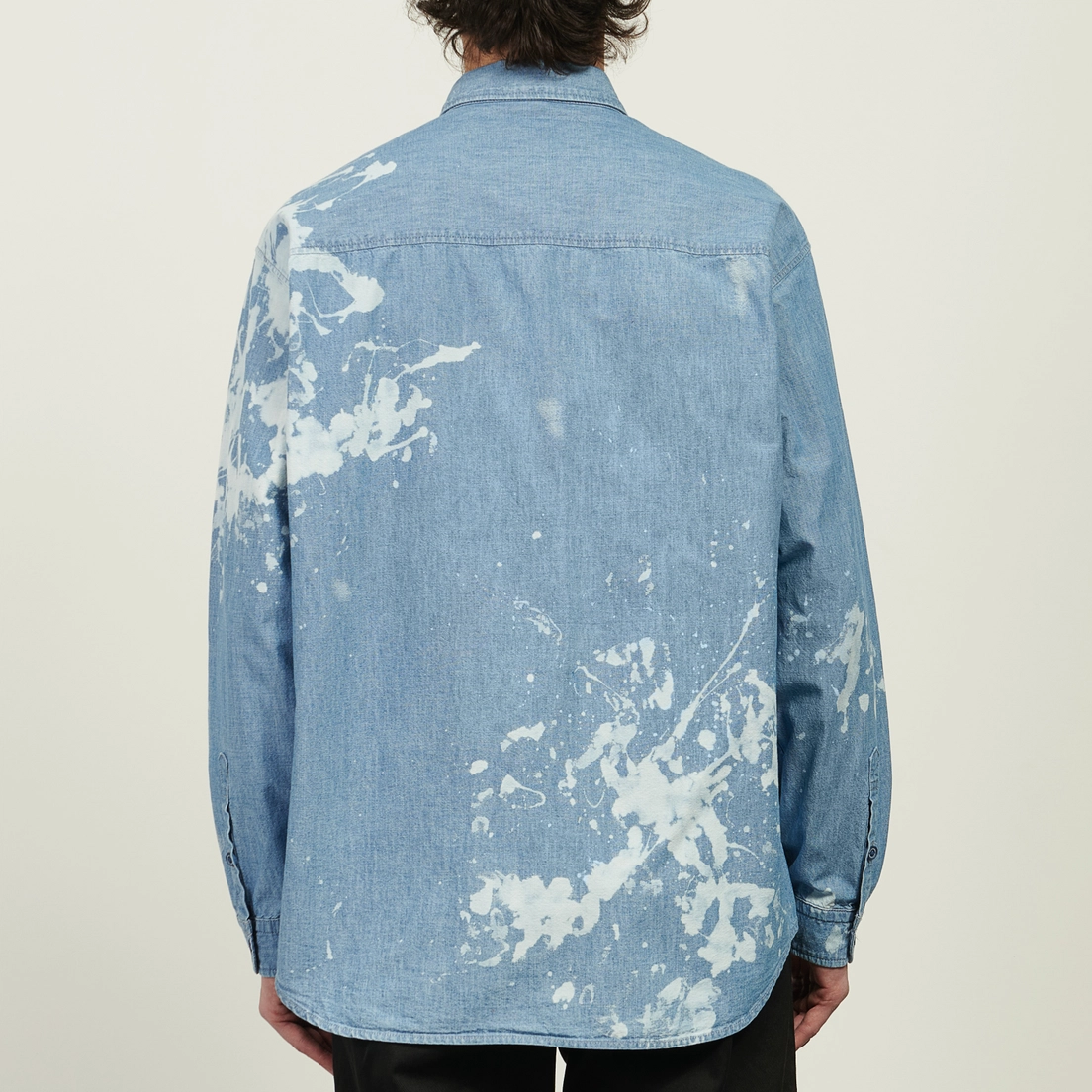 Neighborhood Мужская рубашка Garment Bleach Chambray