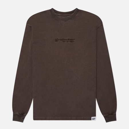 Мужской лонгслив Neighborhood Pigment Dyed Crewneck, цвет коричневый, размер M
