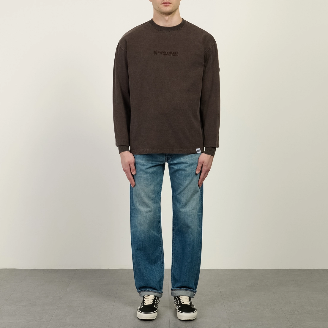 Neighborhood Мужской лонгслив Pigment Dyed Crewneck