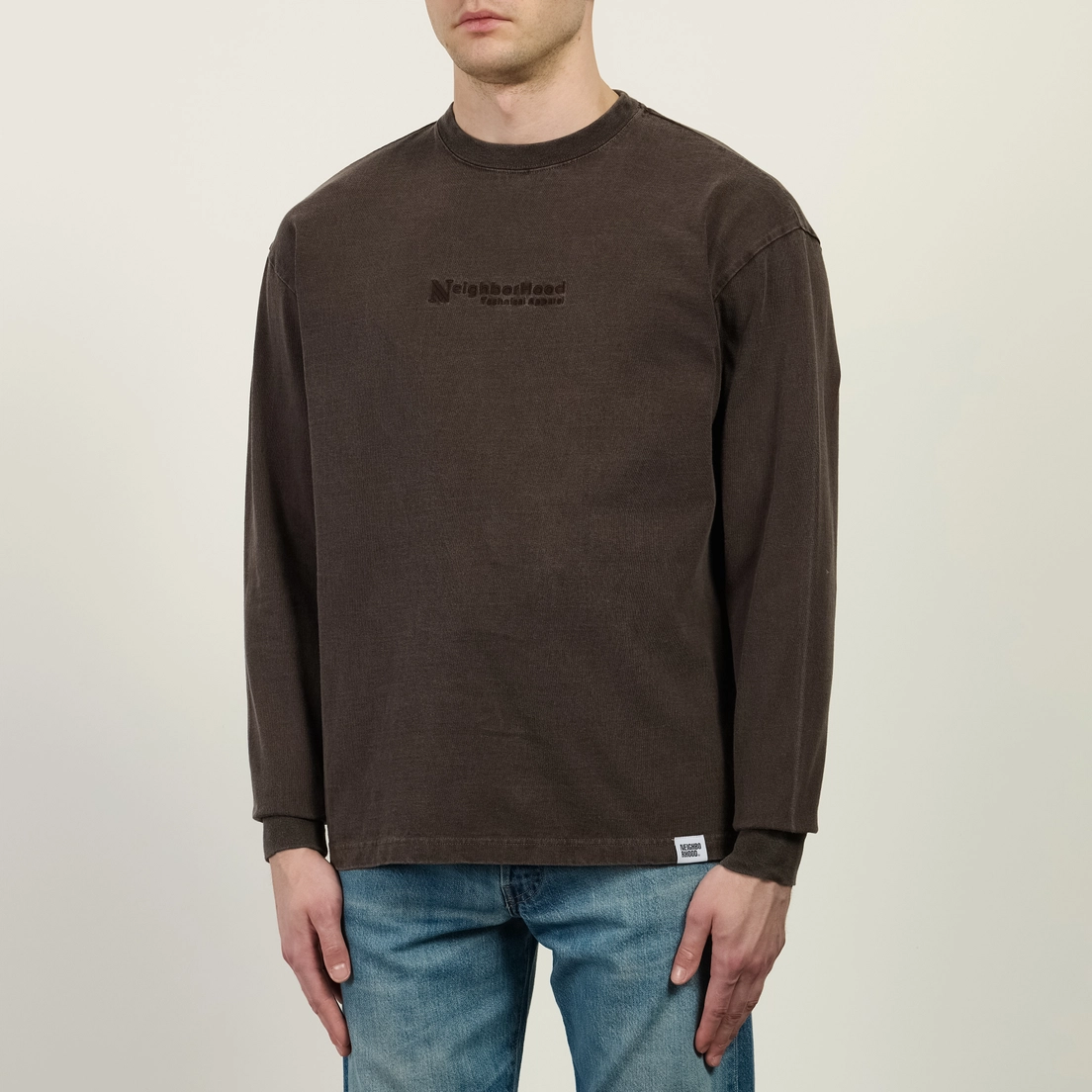 Neighborhood Мужской лонгслив Pigment Dyed Crewneck