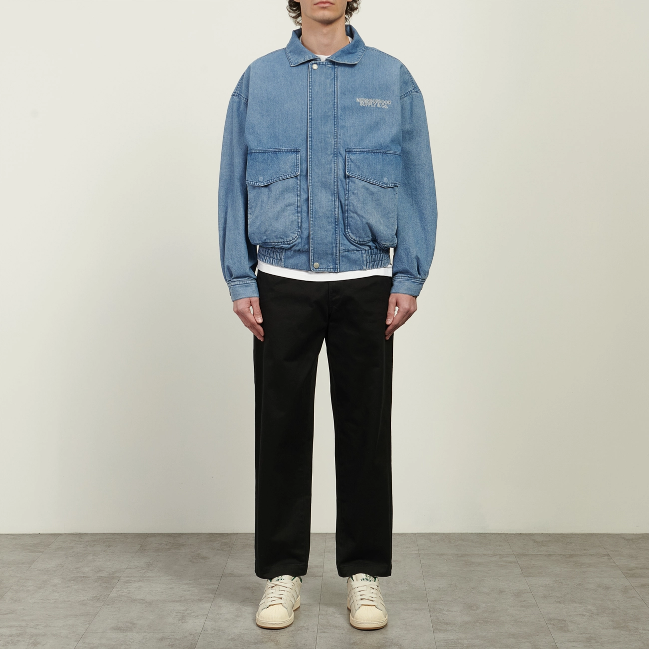 Мужская джинсовая куртка Neighborhood Denim Dad, 252SPNH-JKM01 INDIGO