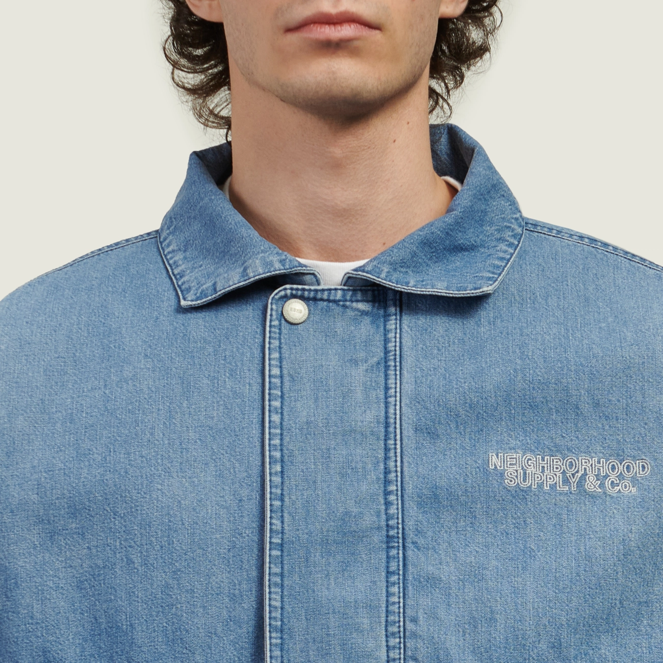 Мужская джинсовая куртка Neighborhood Denim Dad, 252SPNH-JKM01 INDIGO