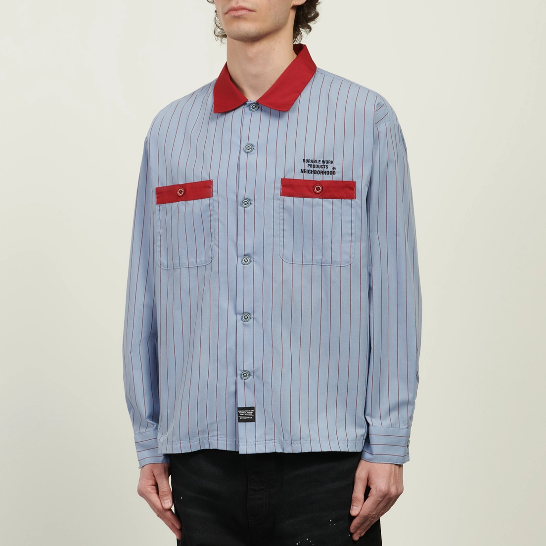 Neighborhood Мужская рубашка Classic Work Stripe
