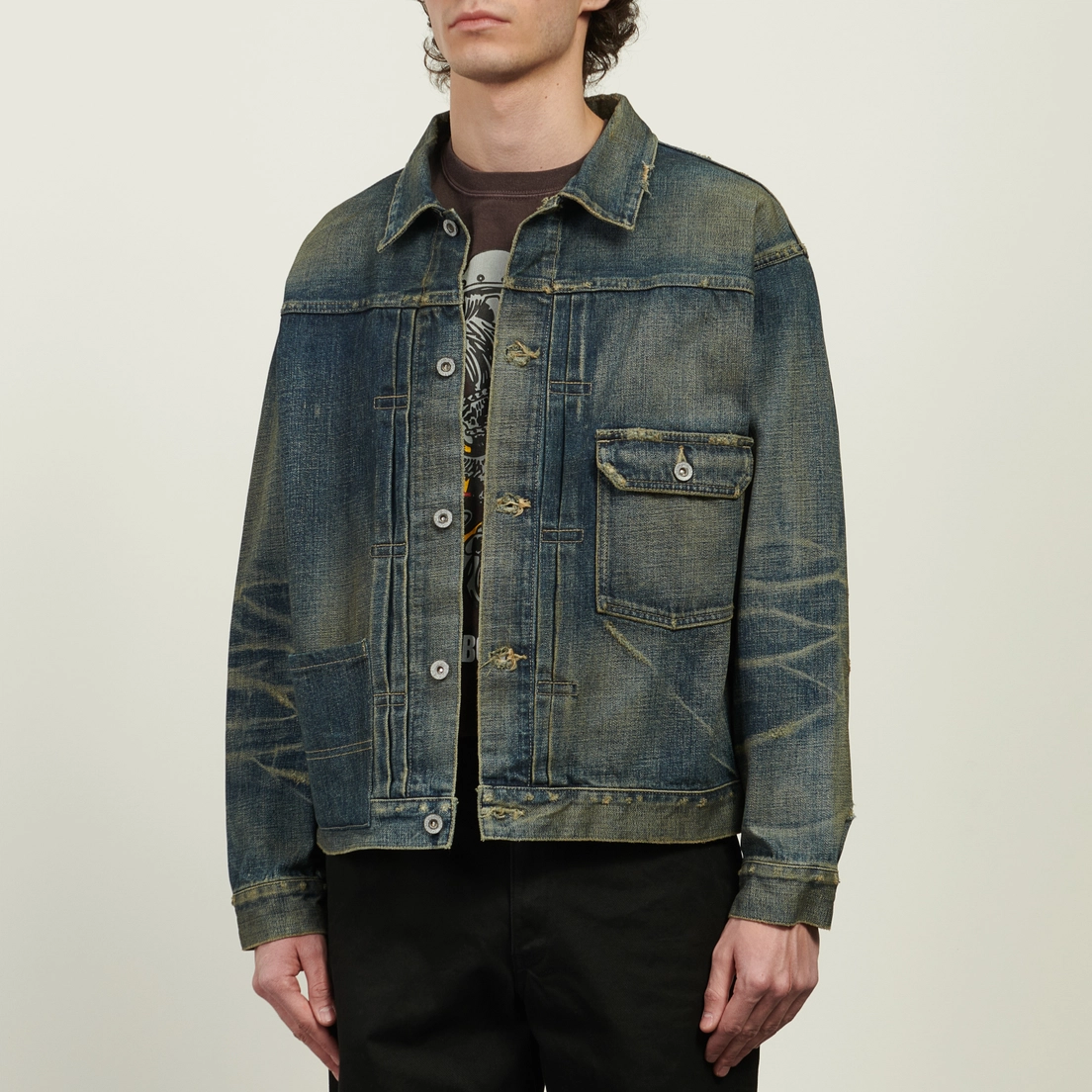 Neighborhood Мужская джинсовая куртка Savage Denim Type-1