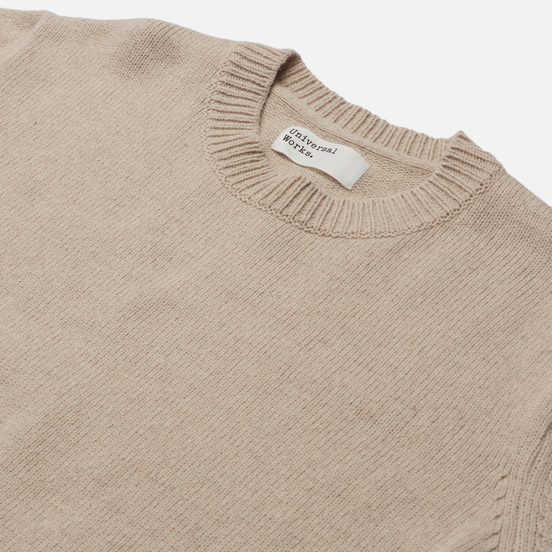Мужской свитер Universal Works Loose Crew Neck Recycled Wool Sand