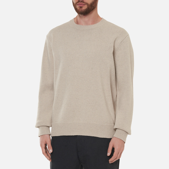 Мужской свитер Universal Works Loose Crew Neck Recycled Wool Sand