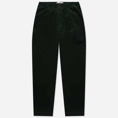 Мужские брюки Universal Works Pleated Track Cord, цвет зелёный, размер 32