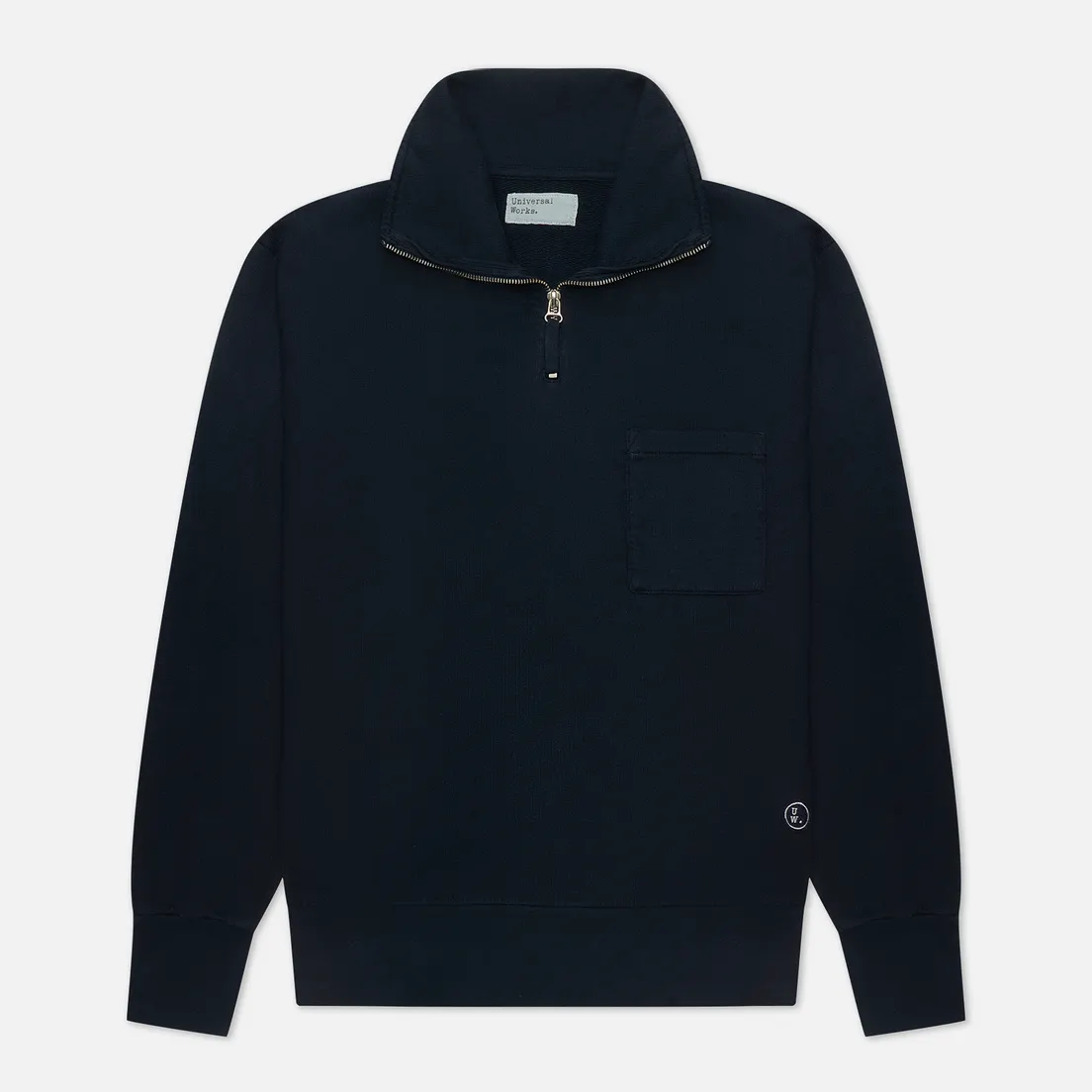 Universal Works Мужская толстовка Half Zip Dry Handle Loopback