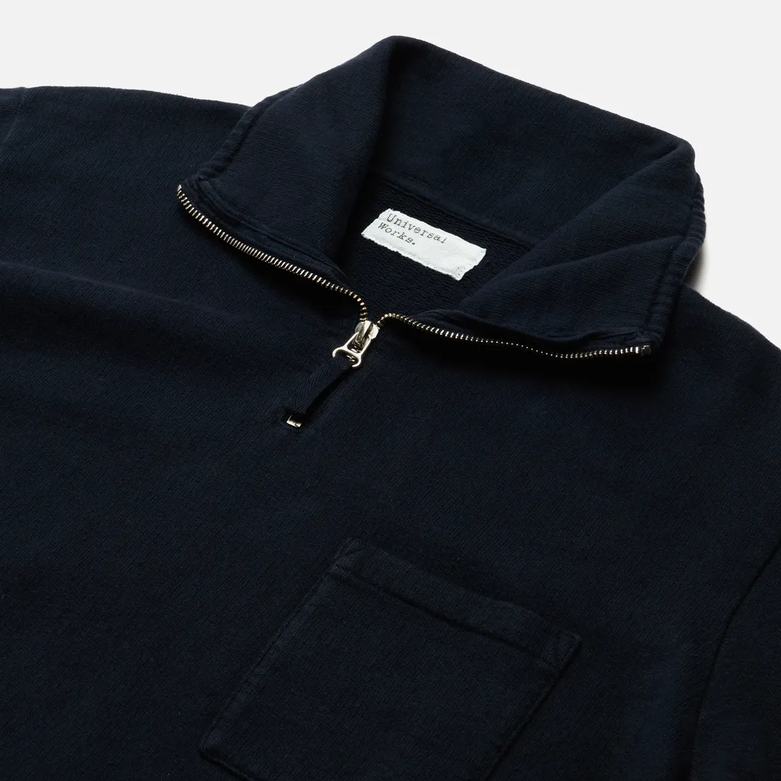 Universal Works Мужская толстовка Half Zip Dry Handle Loopback