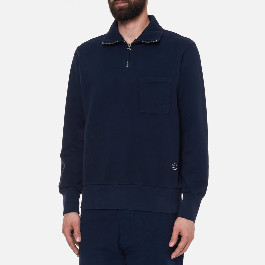 Universal Works Мужская толстовка Half Zip Dry Handle Loopback