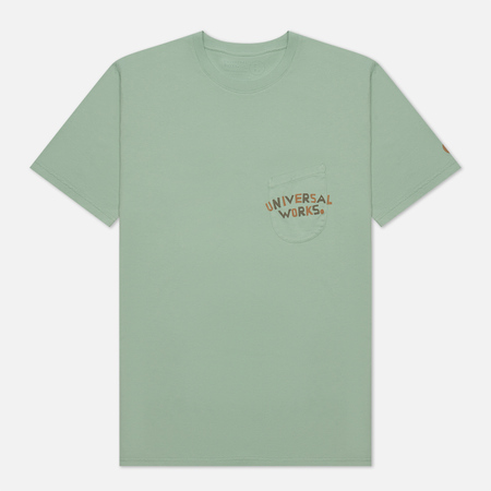 Мужская футболка Universal Works Print Pocket Organic Jersey, цвет зелёный, размер M