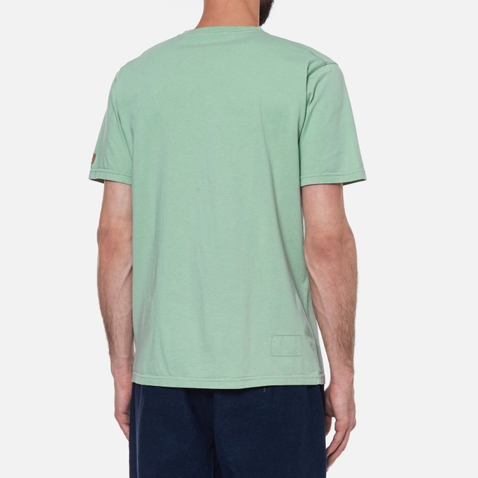 Мужская футболка Universal Works, цвет зелёный, размер S 25611-COOL GREEN Print Pocket Organic Jersey - фото 4