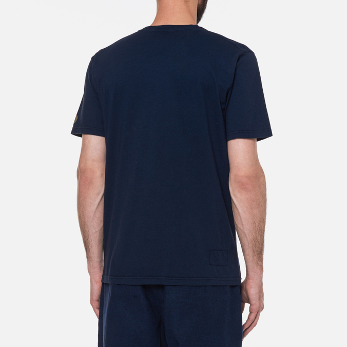 Мужская футболка Universal Works, цвет синий, размер XL 25611-DEEP BLUE Print Pocket Organic Jersey - фото 4