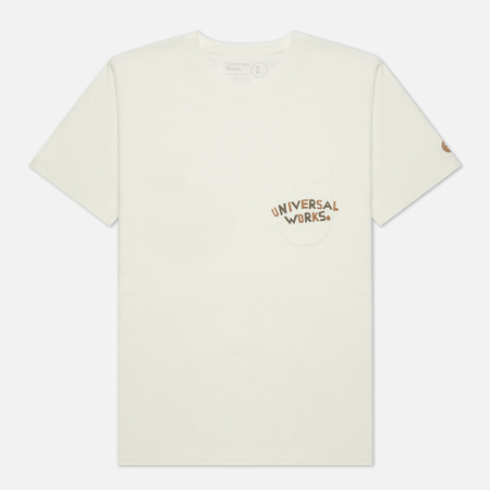 Мужская футболка Universal Works Print Pocket Organic Jersey, цвет бежевый, размер XXL