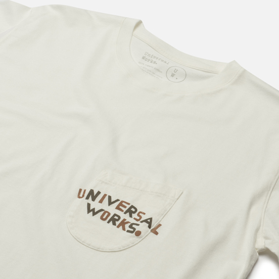 Мужская футболка Universal Works Print Pocket Organic Jersey Ecru