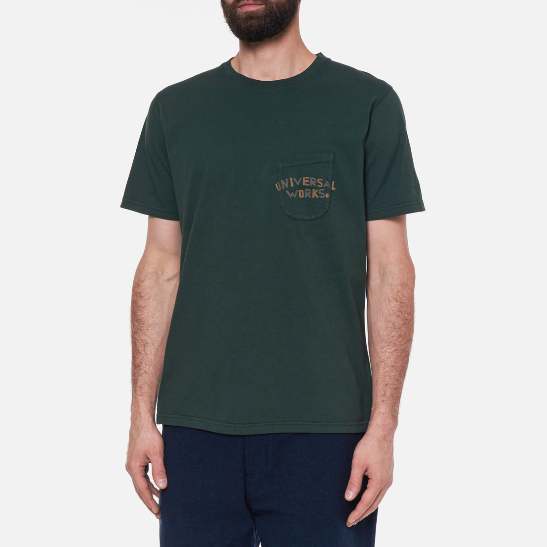 Universal Works Мужская футболка Print Pocket Organic Jersey