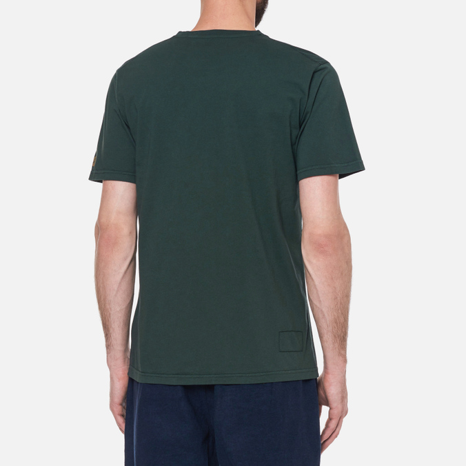 Мужская футболка Universal Works, цвет зелёный, размер L 25611-FOREST GREEN Print Pocket Organic Jersey - фото 4