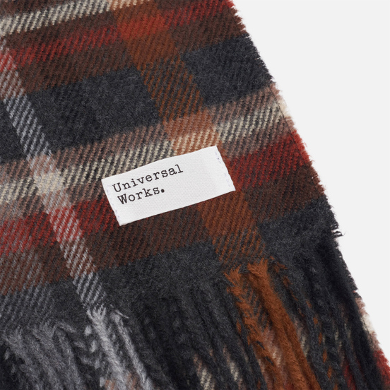 Шарф Universal Works Check PC Brown