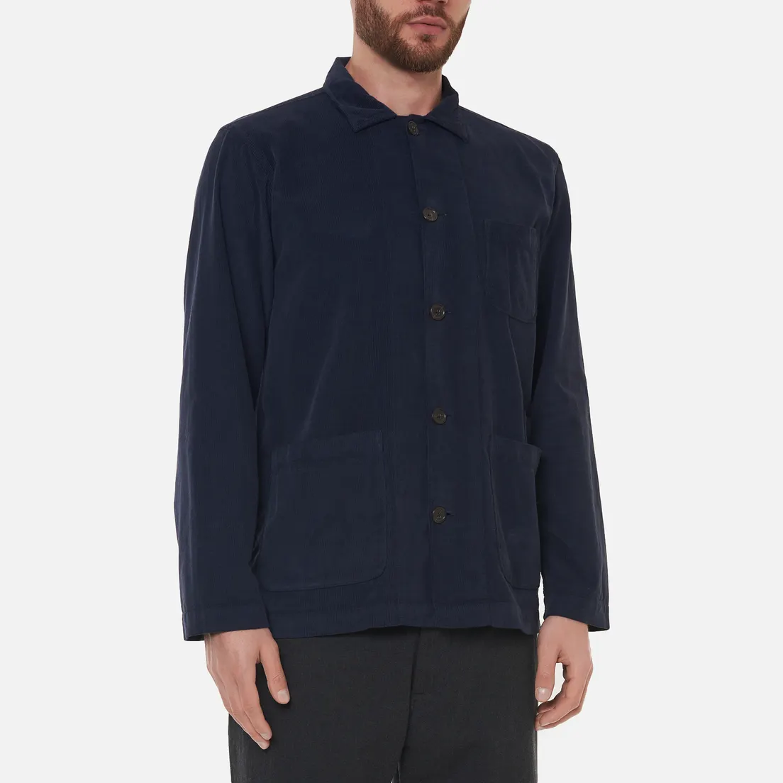 Universal Works Мужская рубашка Bakers Overshirt Fine Cord