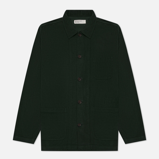 Мужская рубашка Universal Works Bakers Overshirt Fine Cord Forest Green