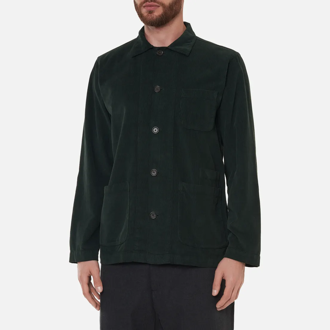 Universal Works Мужская рубашка Bakers Overshirt Fine Cord