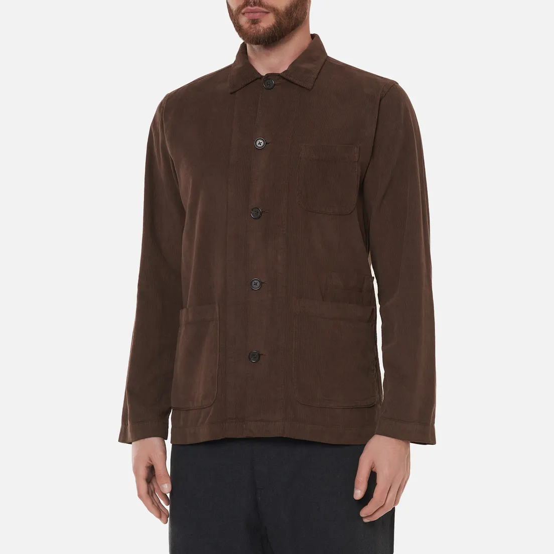 Universal Works Мужская рубашка Bakers Overshirt Fine Cord