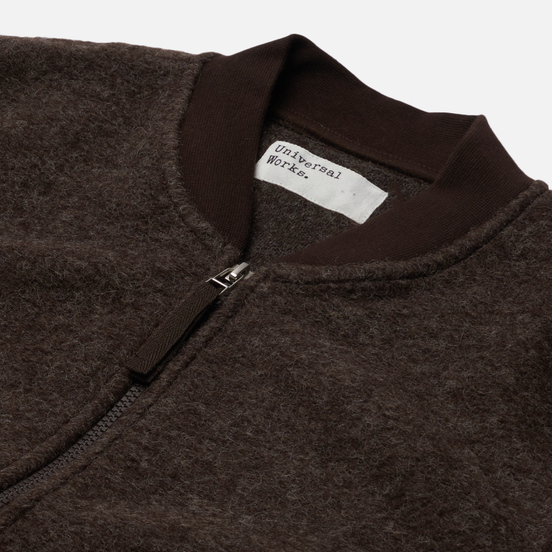 Мужской жилет Universal Works Zip Wool Fleece Brown