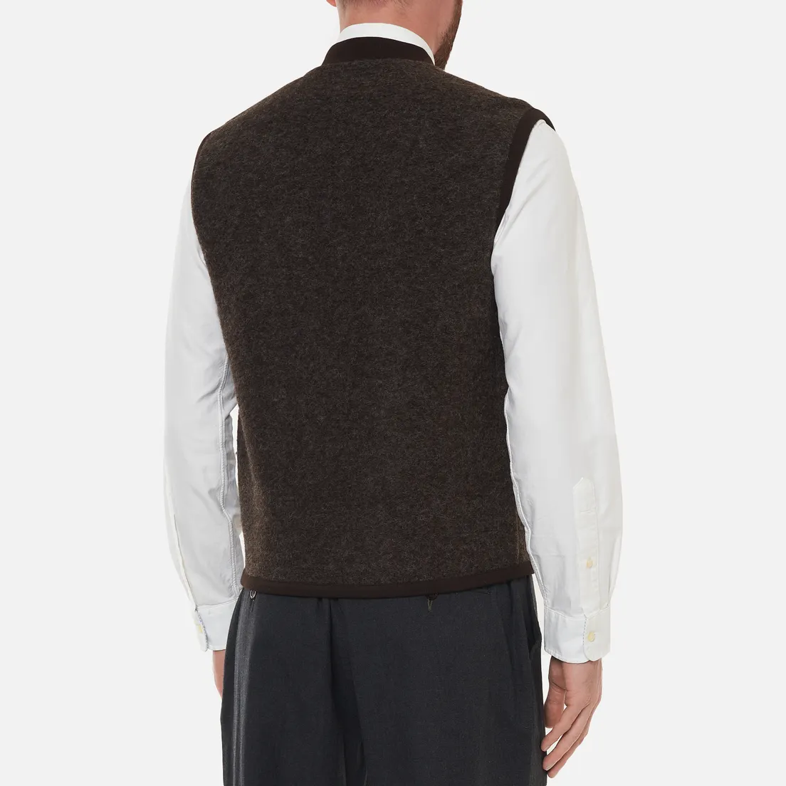 Universal Works Мужской жилет Zip Wool Fleece