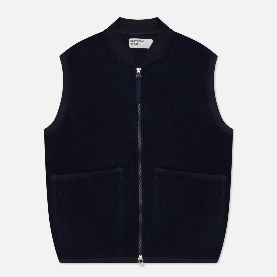 Universal Works Мужской жилет Zip Wool Fleece