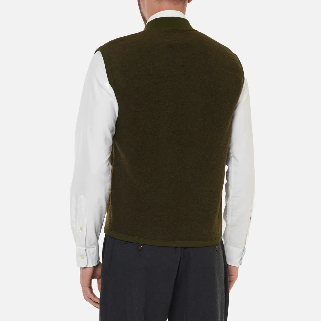 Universal Works Мужской жилет Zip Wool Fleece