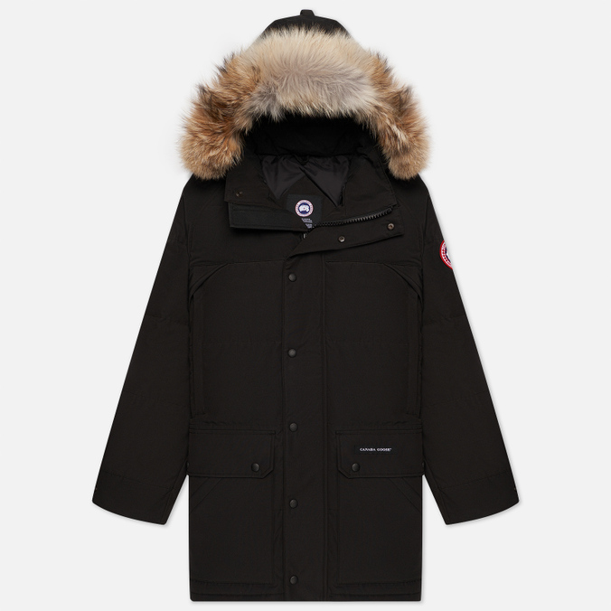 Мужская куртка парка Canada Goose, цвет чёрный, размер S