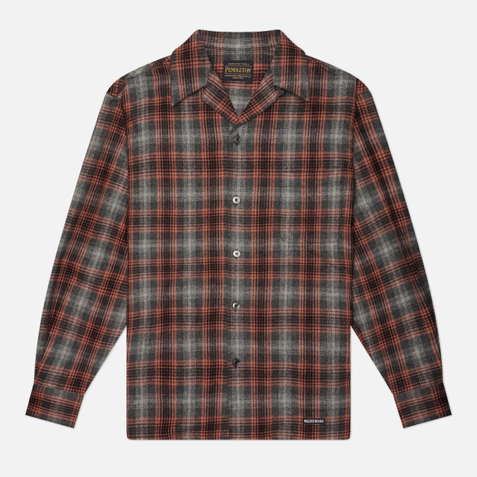 Мужская рубашка WACKO MARIA x Pendleton Wool Ombre Check Open Collar Type 2