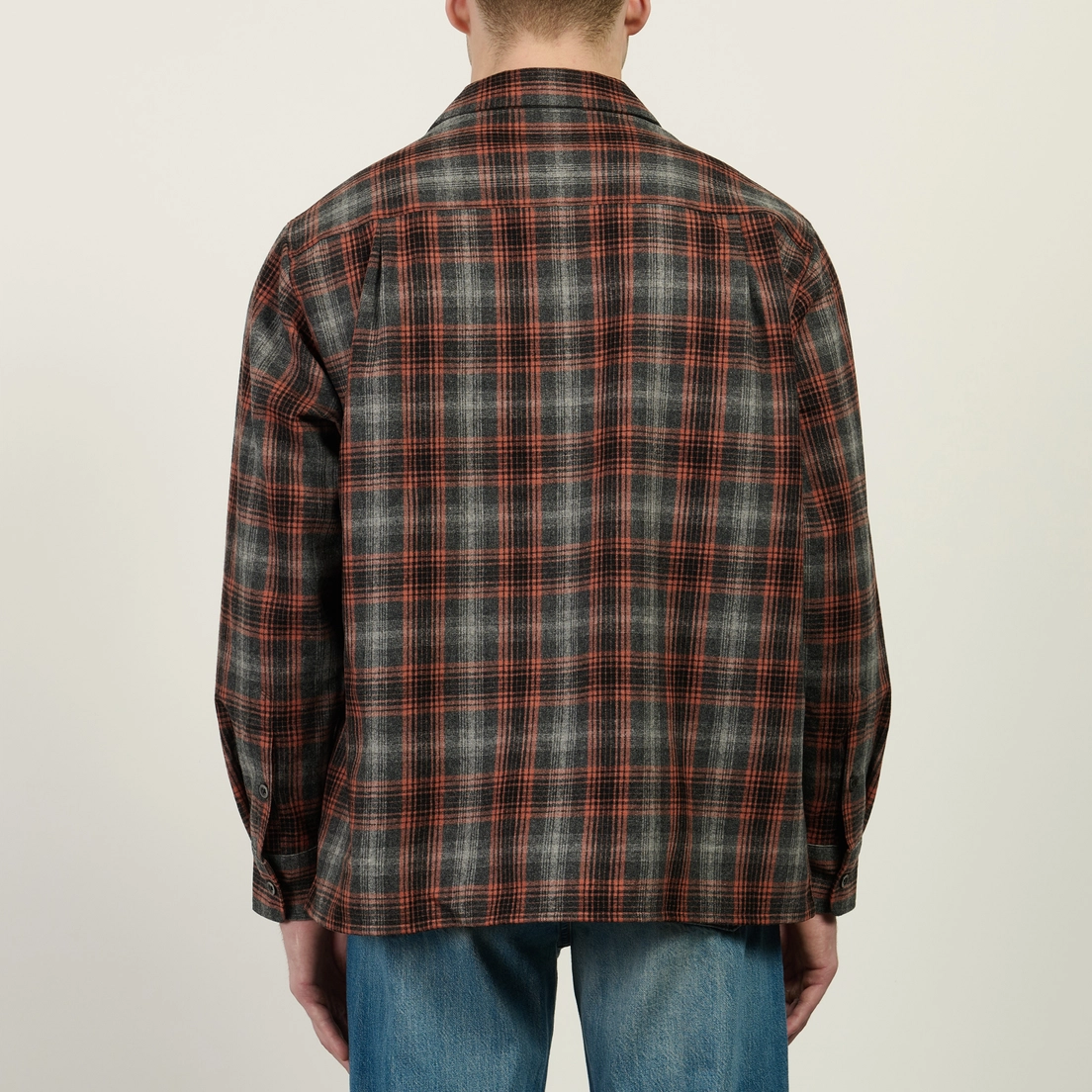WACKO MARIA Мужская рубашка x Pendleton Wool Ombre Check Open Collar Type 2