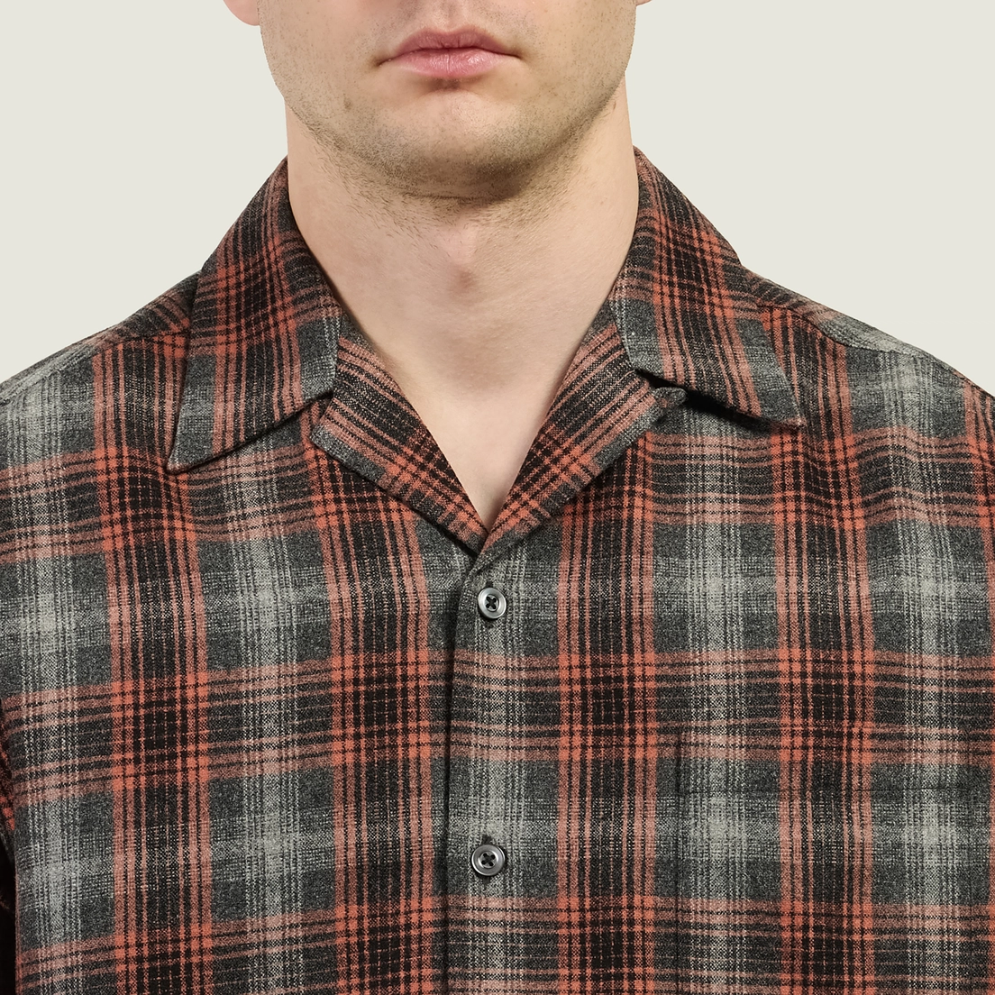 WACKO MARIA Мужская рубашка x Pendleton Wool Ombre Check Open Collar Type 2