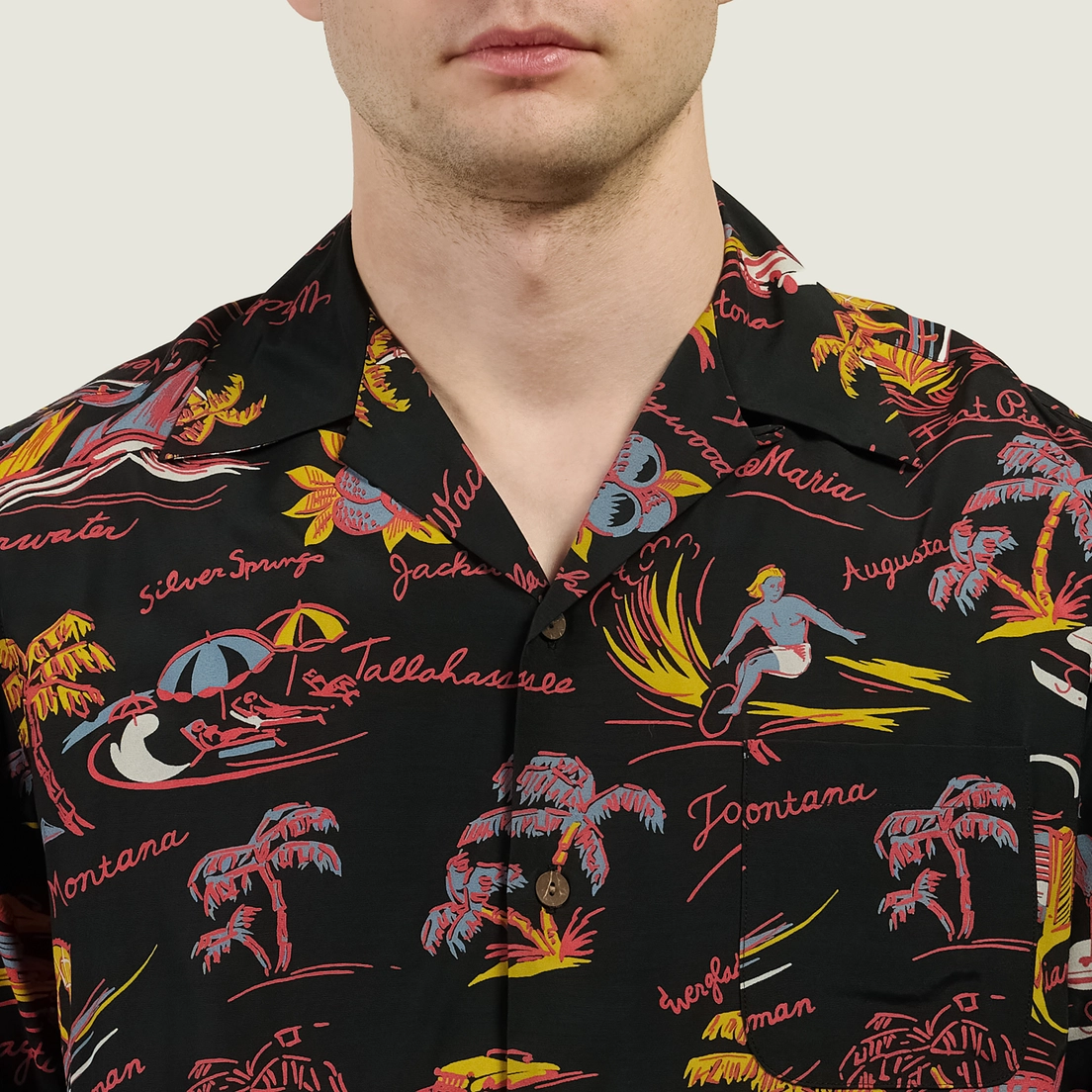 WACKO MARIA Мужская рубашка Hawaiian S/S Type 2