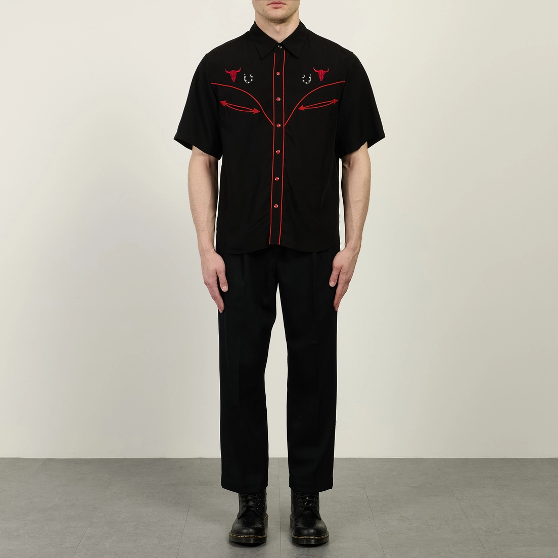 WACKO MARIA Мужская рубашка Western S/S Type 5