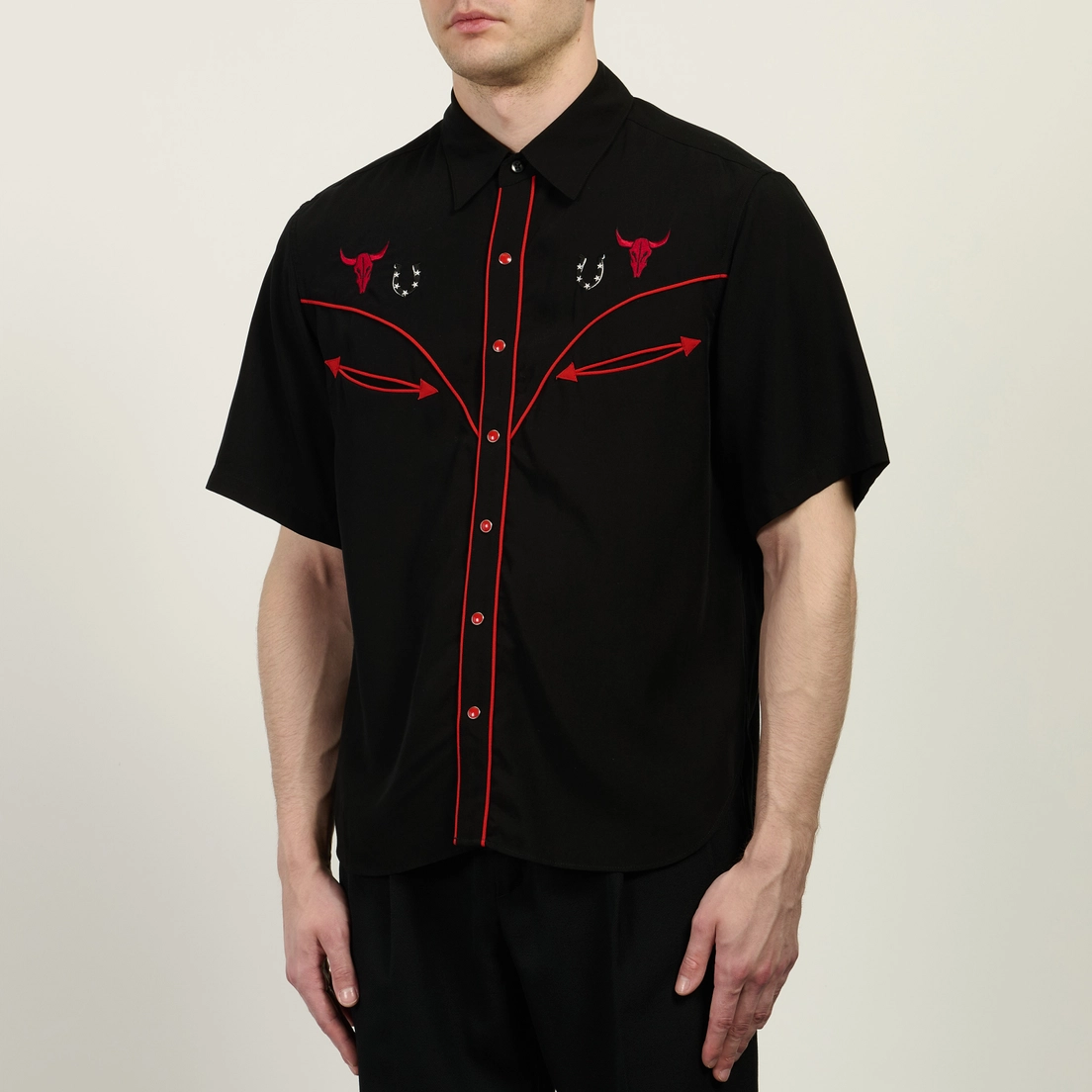 WACKO MARIA Мужская рубашка Western S/S Type 5