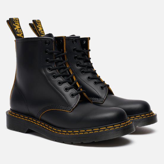 Ботинки Dr. Martens 1460 8 Eye Double Stitch Black/Yellow