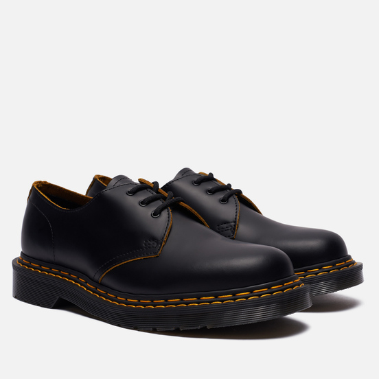 Ботинки Dr. Martens 1461 Double Stitch Leather 3 Eye Black/Yellow